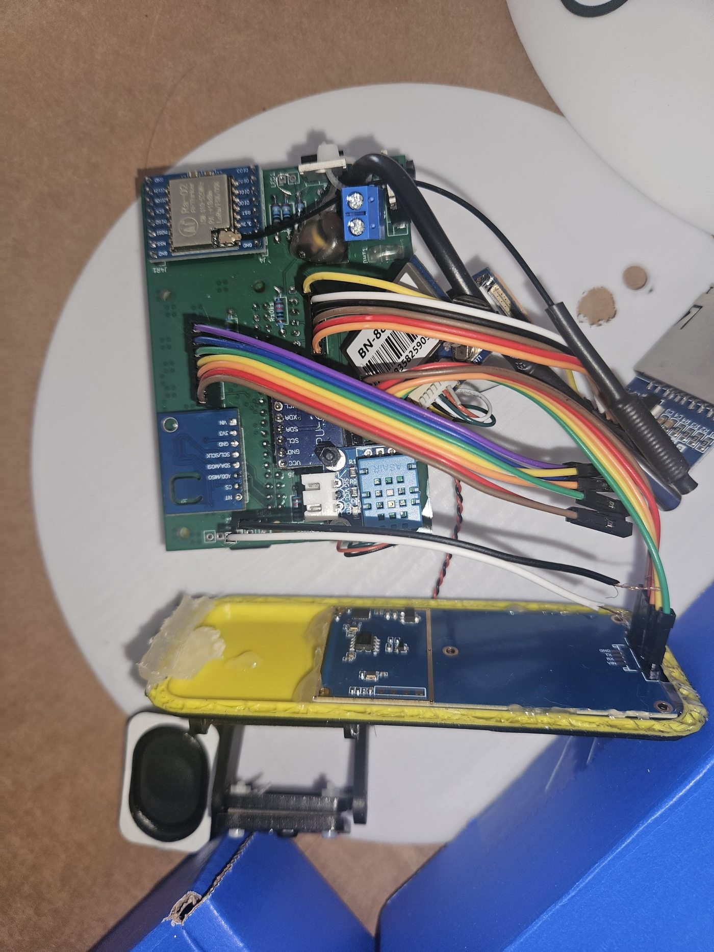 Electronics inside the SirenSense cabin prototype