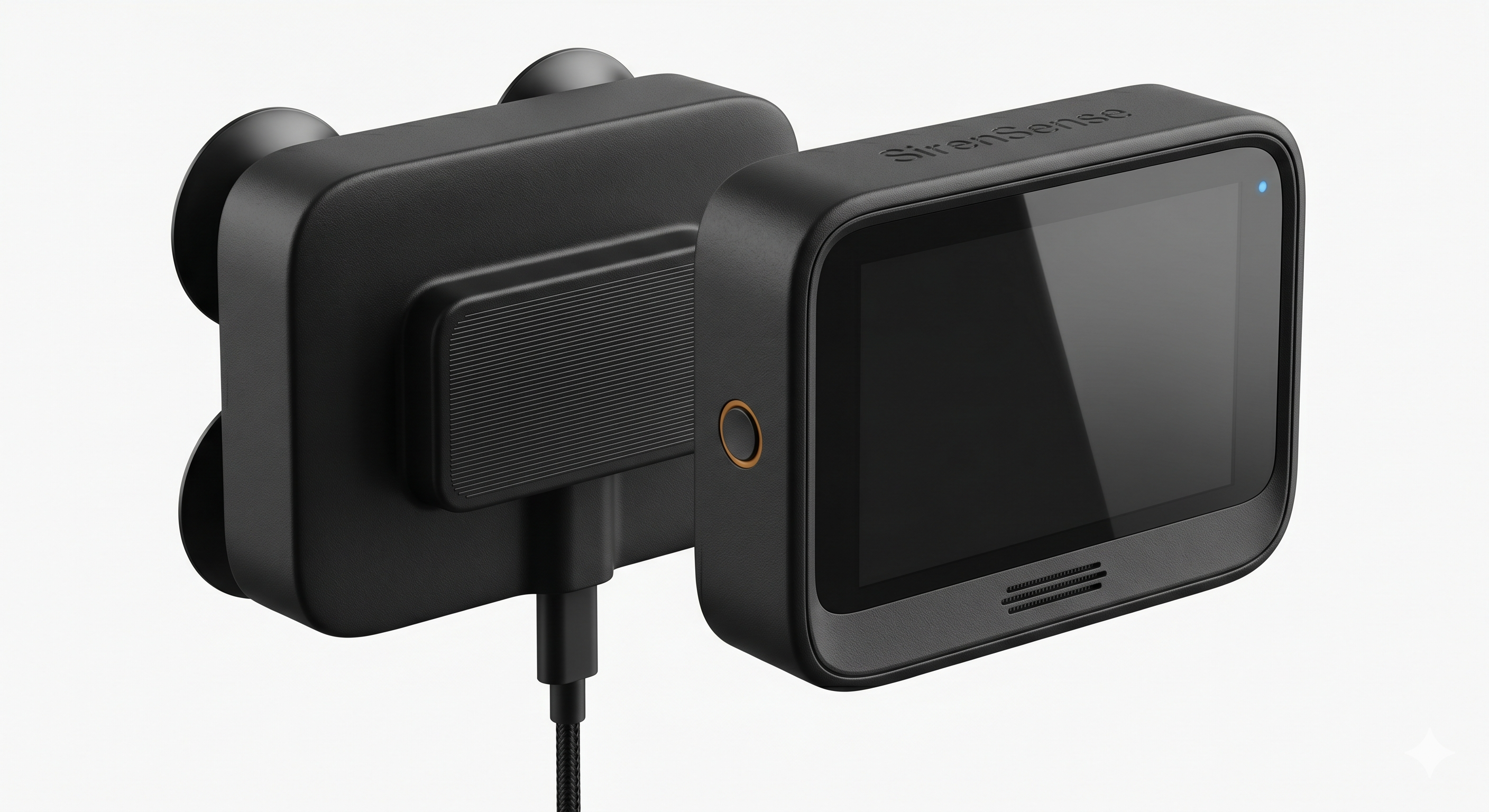 SirenSense Copilot PRO back view with suction mount